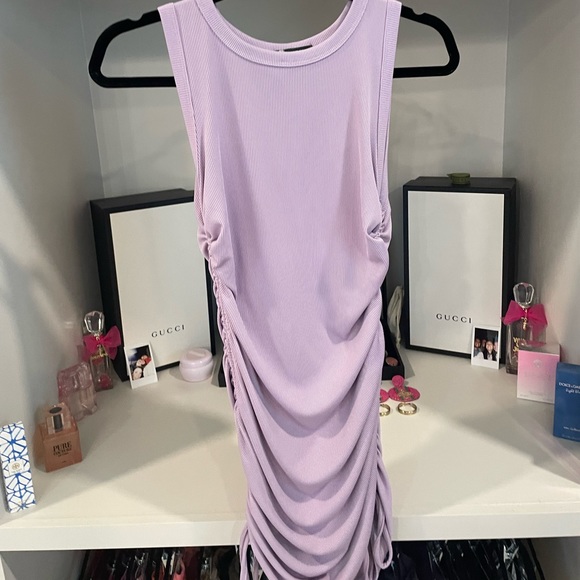 Drawstring purple dress - Picture 2 of 6